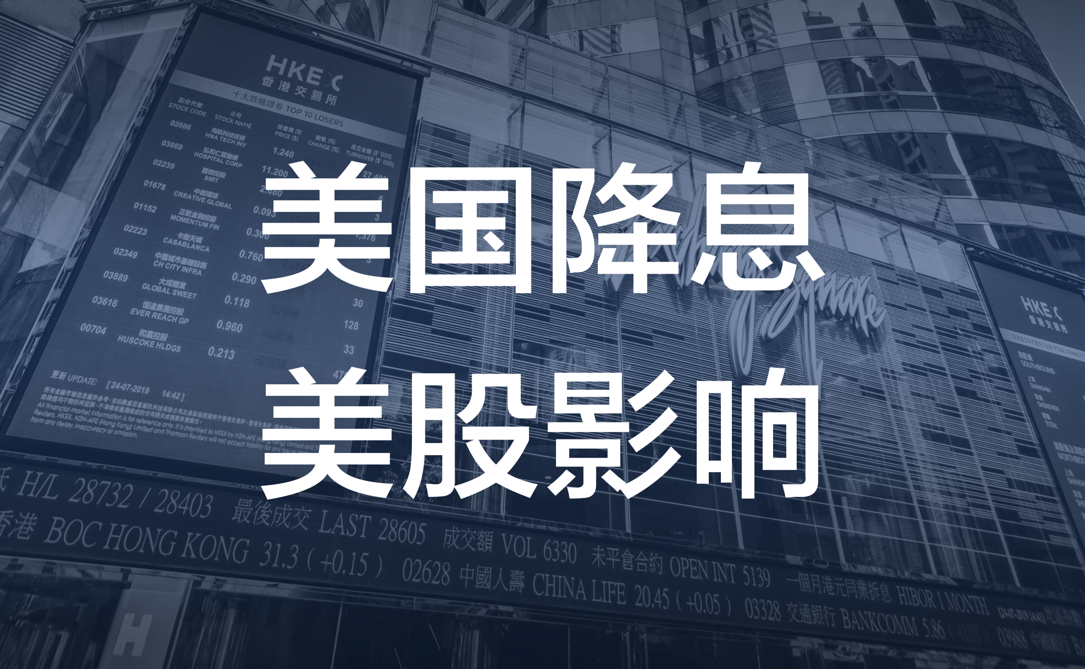 【美国减息预期】减息对股市的影响