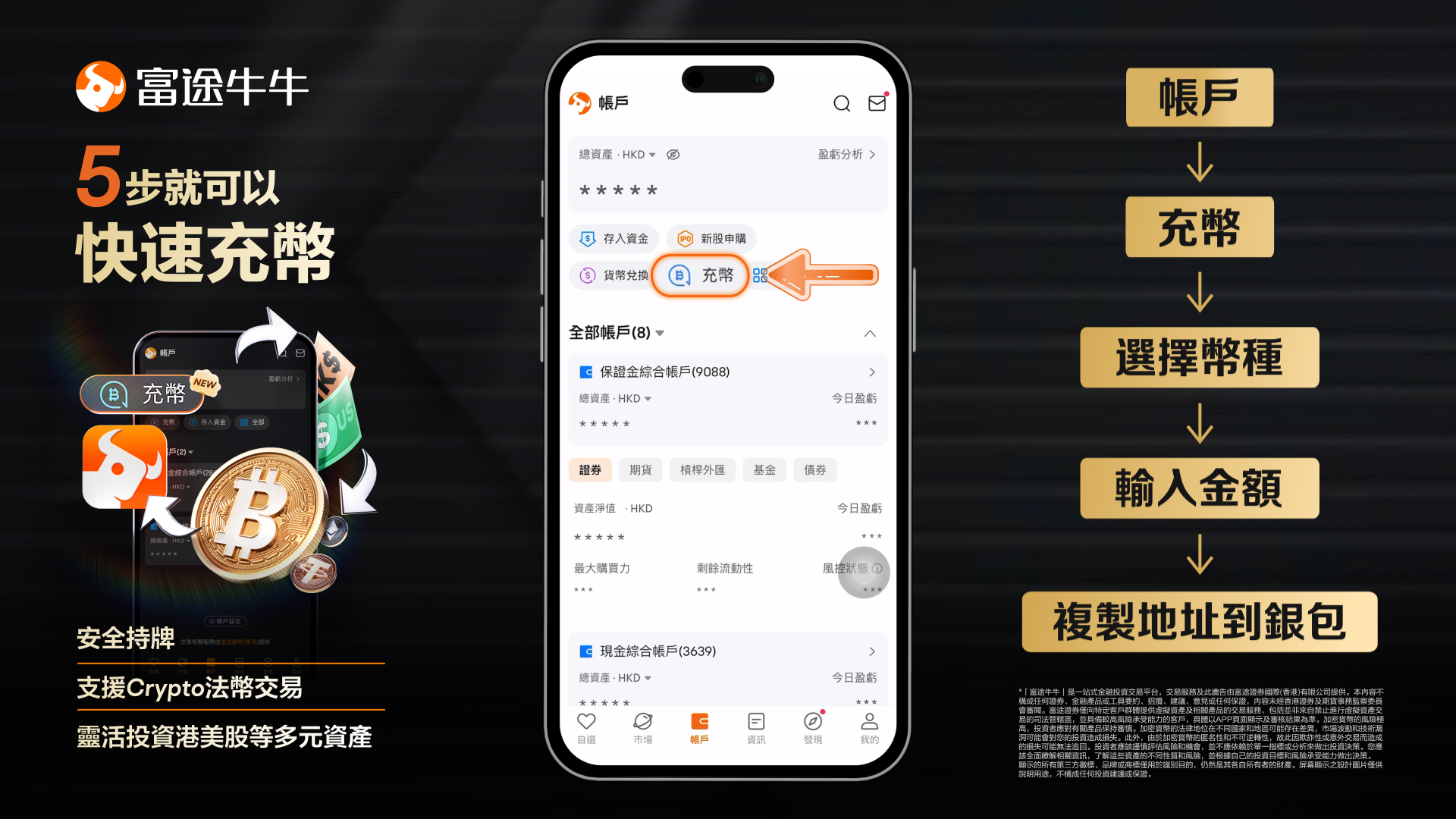 5min快速充值加密货币